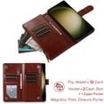 thumbnail image 3 of Dteck for Samsung Galaxy S23 Case, S23 5G Wallet Phone Case with 9 Card Slots Zipper Pocket, PU Leather Folio Flip Stand Case with Wrist Strap for Samsung S23 6.1 Inch,Brown, 3 of 6