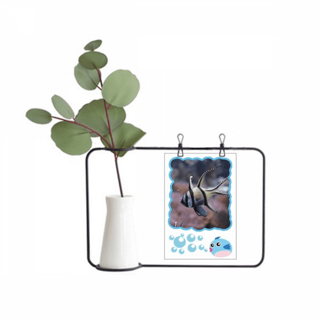 Image Nature Poisson Océan Vase Suspendu en Verre Transparent Décoration Bouteille