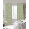 thumbnail image 4 of Sage Green Boho Floral Kitchen Curtains Vintage Ethnic Tribe Abstract Art Cafe Short Curtains for Bathroom Blackout Window Curtain Small Window Treatment Drapes for Bedroom Living Room 42"x45"x2, 4 of 9