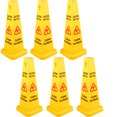 thumbnail image 1 of Wet Floor Sign Caution Wet Floor Yellow Floor Wet Sign 4 Sided Cone Sign 6PCS, 1 of 9