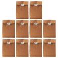 thumbnail image 1 of 10 piezas de bolsas de regalo de papel kraft de Navidad de color sólido para hornear galletas, galletas, dulces, golosinas, caja de embalaje para regalos de fiesta, medio, bolsa de papel kraft, 1 of 5