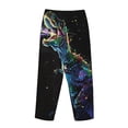 thumbnail image 3 of Lsque colorful flames dinosaur Print Women's Pajama Pants, Lounge Pant - Comfortable Home Wear,Elastic Waistband, Stylish Design-Medium, 3 of 9