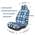 thumbnail image 2 of Lsque Vintage Blue Pattern Car Seat Covers for Front Seats , Waterproof Seat Covers for Cars, Sporty Front Seat Covers,Car Seat Cover Protector Front Seats, 2 of 5