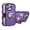 Purple, variant on ELEHOLD for iPhone 16 Pro Case, Cute Curly Wavy Shape Magnetic Small Mirror Ring Stand Women Girls Shockproof Protection Case with Strap for iPhone 16 Pro,Black