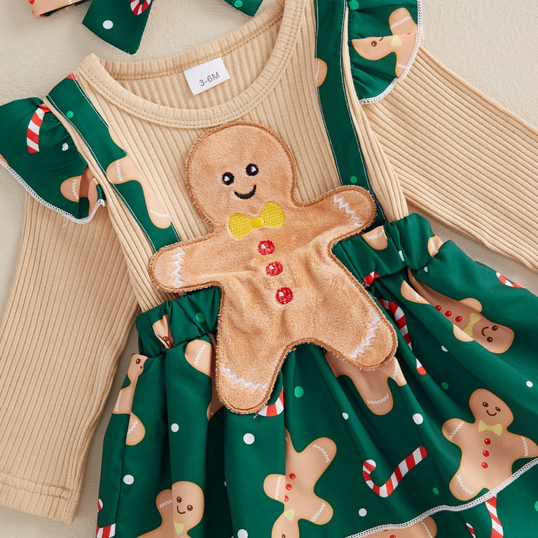 My First Christmas Baby Girl Outfit Santa/Gingerbread Man Romper Dress Long Sleeve Bodysuit Dress Infant Fall Winter Xmas Clothes - Walmart.com My First Christmas Baby Girl Outfit Santa/Gingerbread Man Romper Dress Long Sleeve Bodysuit Dress Infant Fall Winter Xmas Clothes - Walmart.com
