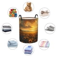 thumbnail image 4 of Goofa Sunflower Sunset Rainfall Printed Circular Hamper,Laundry Basket with Handles,Storage Baskets Foldable,Large Capacity Laundry Hamper-Small, 4 of 6