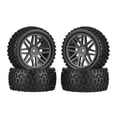 thumbnail image 1 of Labymos 4 PCS 85mm Wheel Rim and Rubber Tire for 1:10 Scale RC Car DIY, 1 of 8