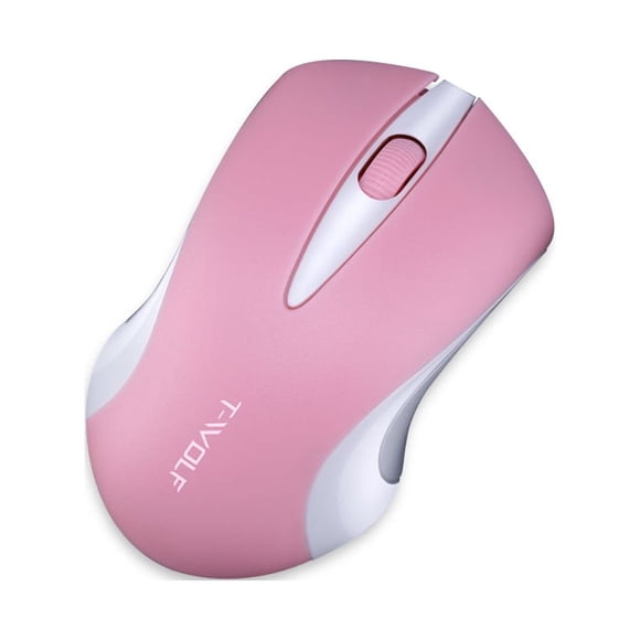 T-WOLF T-WOLF Q2 2,4G Souris Ergonomique Sans Fil avec 3 Boutons, 1200 Dpi, Rose Fleur de Cerisier, Compatible avec PC/Mac, Conception Légère pour Bureau/jeux