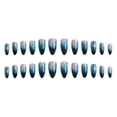 thumbnail image 2 of Uñas postizas adhesivas almendradas SXTSZJ degradado azul profundo 24 piezas, 2 of 7