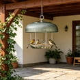 thumbnail image 5 of huayou Black Vertical Strip Bird Feeder Rain Cover, Wide Dome Wind Shield, Decoration, for Outdoor Hanging Bird Feeder, 9.84x4.72 inch, 5 of 6