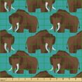 thumbnail image 2 of Ambesonne Elephant Fabric by the Yard Upholstery, Prehistoric Mammoth Art, 10 Yards, Dark Seafoam Redbrown, 2 of 5