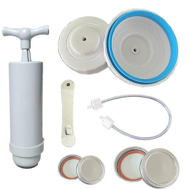 Kit de sellado al vacío para tarros Mason, sellador de tarros y manguera para tarros Mason de boca ancha y boca regular.