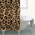 thumbnail image 4 of Brown and Black Leopard Print Shower Curtain 36"x72" ,Bathroom Decorative Shower Curtains Set with 12 Hooks,Modern Waterproof Washable Shower Curtain, 4 of 6