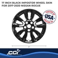 thumbnail image 2 of Coast To Coast IWCIMP433BLK Wheel Skin; IMPOSTOR ®; 17 Inch; 5 V Spokes; Snap-On; Painted; Gloss Black; ABS Plastic; Set Of 4, 2 of 6