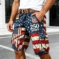 thumbnail image 2 of WERYOUNG Patriotic Graphic Workwear Casual Shorts For Man 250th Anniversary Celebration Cargo Shorts Holiday Party Soft Bottom, 2 of 4