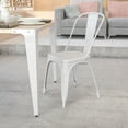 thumbnail image 3 of Flash Furniture Perry Adult Commercial-Grade Metal Indoor/Outdoor Stackable Dining Chair, White, 3 of 13