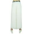 thumbnail image 4 of Bimba Women White Georgette Palazzo Pants Elastic Waist Casual Clothing, 4 of 4