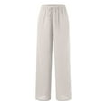 thumbnail image 3 of WILLBEST Pantalones Casuales de Mujer, de Cintura Alta, Anchos y con Cordón Elástico, Cómodos, Largos y con Bolsillos para Un Estilo Diario Elegante. Extra Grande, 3 of 4