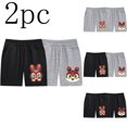 thumbnail image 4 of Odeerbi 2-10 Years Kids Boys 2 PCS Summer Cotton Bermuda Shorts Cute Print Elastic Waist Casual Shorts, 4 of 5