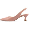 thumbnail image 3 of Journee Womens Mikoa Kitten Heel Sling Back Pointed Toe Pumps, Widths Available, 3 of 10