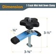 thumbnail image 4 of POWERTEC 4PK T-Track Hold Down Clamp Set, 5-1/2" L x 1-1/8" W and 3-5/8" L x 3/4" W, 2 of Each (71863), 4 of 9