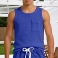 thumbnail image 2 of Afdoent Mens T Shirts Men's Tank Tops Sleeveless Crew Neck Undershirts Basic Tank T-Shirts With Pockets Casual Athletic Tees Streetwear, 2 of 3