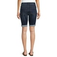 thumbnail image 2 of Time and Tru Women's Mid Rise Rolled Cuff Denim Bermuda Short, 2 of 5