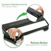 NutriChef PKVS25BK - Automatic Food Vacuum Sealer - Electric Air Sealing Preserver System with Reusable Vacuum Food Bags