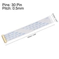 thumbnail image 2 of Unique Bargains FFC Cable 0.5mm Pitch 30 Pin 100mm Flat Ribbon Cable for LCD Screen A Type 2 Pack, 2 of 6