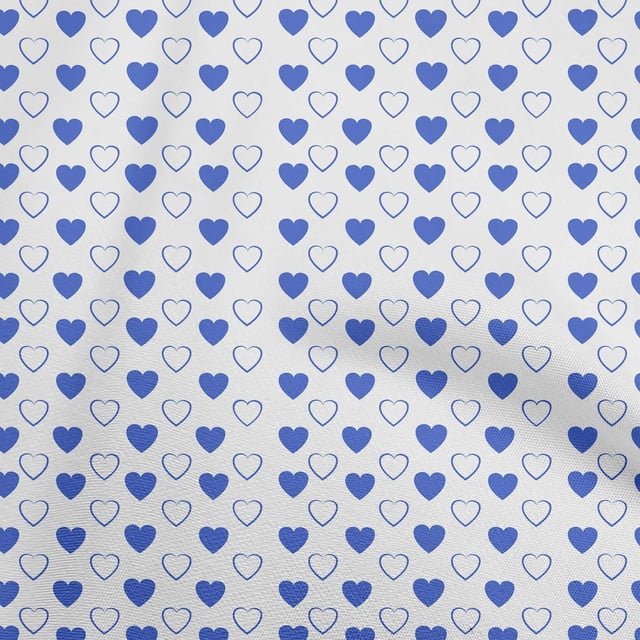 oneOone Rayon Medium Blue Fabric Poker Card Sewing Material Print Fabric by The Yard 56 Inch Wide