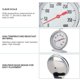 thumbnail image 3 of Oven Thermometers Temperature Gauge Instant Read Thermometer Stainless Steel Probe Hold Dial Large Gauge, 3 of 5