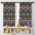 thumbnail image 5 of Blackout Kids Curtains,Boho Multicolor Geometric Ethnic Pattern Childrens Insulated Curtains Set Of 2,Bedroom Essentials,Toddler Room Decor 42x54in(106x137cm), 5 of 5