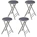 thumbnail image 3 of Lavish Home Counter-Height Bar Stools - Set of 4 Heavy-Duty 24-Inch Backless Folding Chairs with 225 LBS Capacity for Kitchen or Rec Room (Gray), 3 of 4