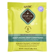 Hask Hemp Oil & Agave Moisturizing Deep Conditioner with Woody Floral Scent, 1.75 oz, Travel Size