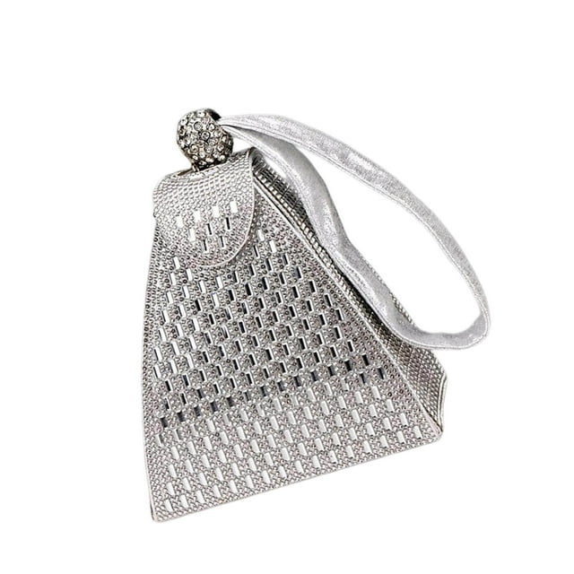 Clutch Sac à Main Dames Soirée Poignée Sacs à Main Sac à Main Pochette Événements Mariage Cocktail Partie Argent