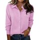 thumbnail image 2 of TaTaai Women's Office Blouse Long Sleeve Button Front Classic Collar Chest Pocket Design Professional Work Shirt Formal Wear Gift, 2 of 8