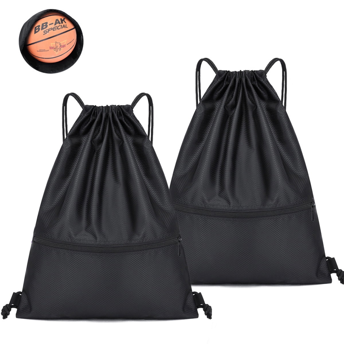 Drawstring Backpack Bag, Waterproof Gym Sackpack Swim Bag for Men Women ...