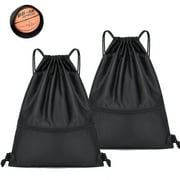 Drawstring Backpack Bag, Waterproof Gym Sackpack Swim Bag for Men Women,2 Pack 16.5" x 19"