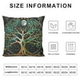 thumbnail image 5 of Autua Tree of Life Moon Phases Organic Graphic Decorative Throw Pillow Cover for Home Couch Living Room Bed Sofa - High-Quality Short Plush 1PC 12x12in, 5 of 5