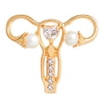 thumbnail image 1 of Broche De Diamantes De Imitación Forma De útero Alfileres De Solapa Para Oro, 1 of 9