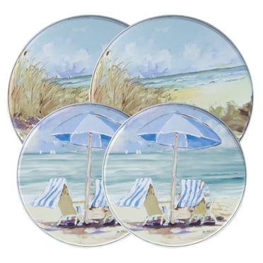 Range Kleen 5138 4 Pack "Seaside Retreat" ©Jane Slivka Rouner Burner Cover Set
