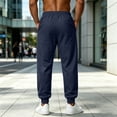 thumbnail image 5 of Hearthz Men's Sweatpants Cotton Elastic Drawstring Athletic Pants Men Solid Color Workout Mens Jogger Pants with Pocket Navy XXXL, 5 of 5