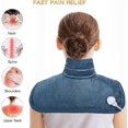 thumbnail image 2 of Heat Pad 22 X 16 Inch Electric Heating Pad For Neck And Shoulders 6 Adjustable Heat Settings And 4 Timer Setting Machine Washable1Pc-Gray, 2 of 5
