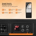 thumbnail image 4 of VINGLI 27'' Electric Fireplace with Mantel, Freestanding Heater with Remote, Timer, Realistic Flame & Adjustable Temperature for Home Bedroom Living Room Indoor, 1400W, 4 of 7