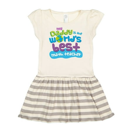 

Inktastic My Daddy is the World’s Best Math Teacher Gift Toddler Girl Dress
