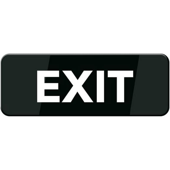 Exit Sign, 10"X3" Acrylic Warning Sign, Door Wall Labels Sign For Offices Businesses House Home