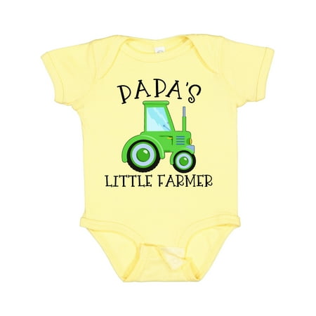 

Inktastic Papa s Little Farmer- Green Tractor Gift Baby Boy or Baby Girl Bodysuit