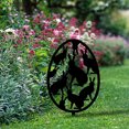 thumbnail image 4 of Bunny Garden Statues Acrylic Rabbit Yard Art Outdoor Black Rabbit Decor Silhouett Animals Stake Garden Decorations Outdoor Garden Statue for Lawn and Yard Decor Ornaments, 4 of 5