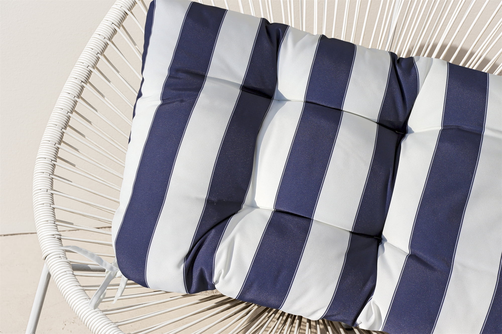 Catalina Navy Rectangular Outdoor Throw Pillow