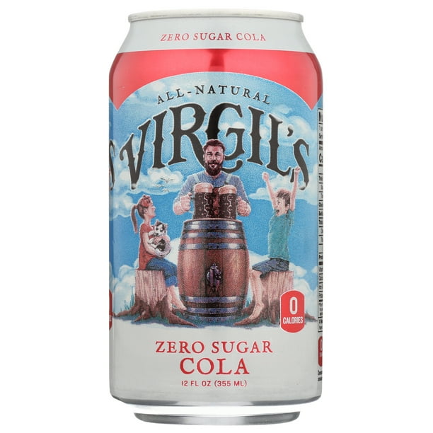 Virgil's All-Natural Zero Sugar Cola, 12 fl oz, 6 Count - Walmart.com